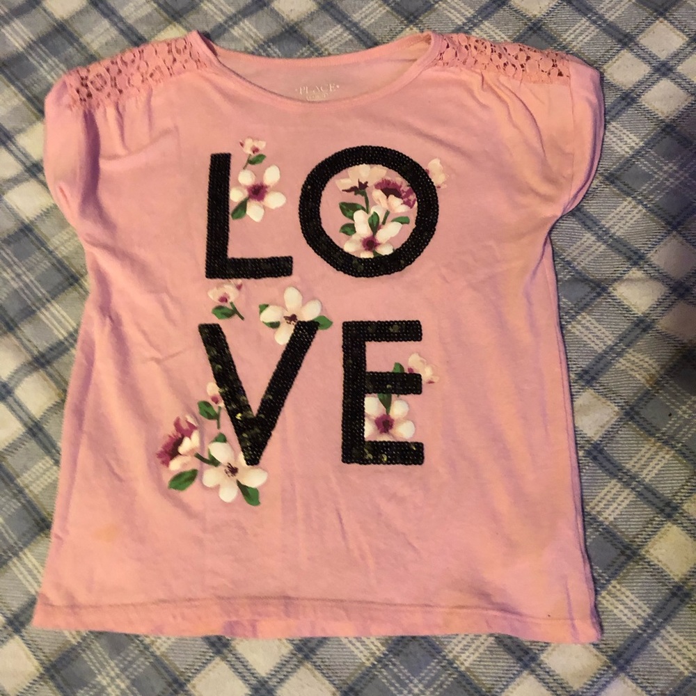 LOVE with flowers girls Children’s Place SS shirt